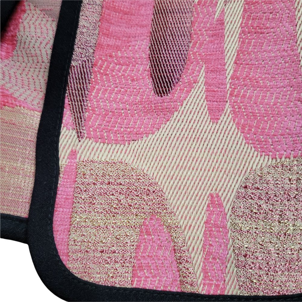 Khangura vintage tapestry geometric pink black blazer made in USA - Picture 4 of 6